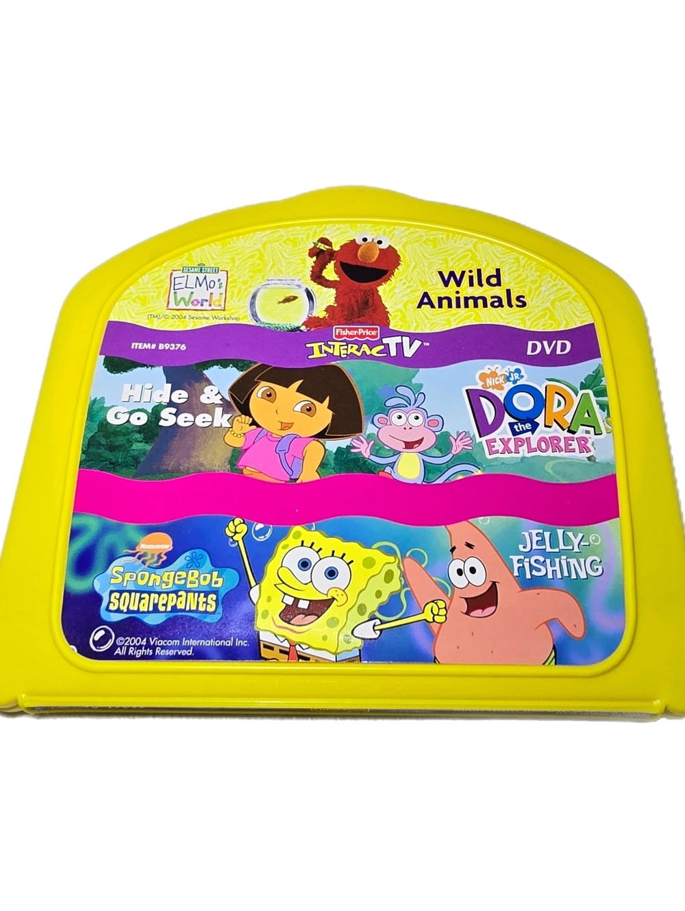 Fisher Price InteracTV Elmo's World, Dora Explorer, Spongebob Learning DVD TRIO